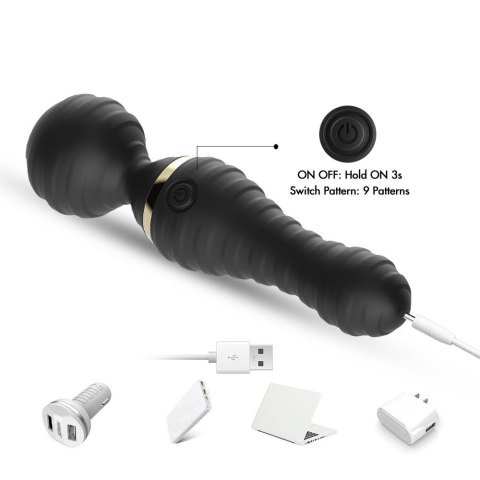 Masażer wibrator łechtaczkowy różdżka 9 tryb 19cm Masażer wibrator łechtaczkowy różdżka 9 tryb 19cm