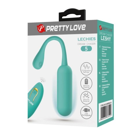 PRETTY LOVE - LECHIES Dream chaser 5, Green, Wireless remote control 12 vibration functions Memory function PRETTY LOVE - LECHIES Dream chaser 5, Green, Wireless remote control 12 vibration functions Memory function