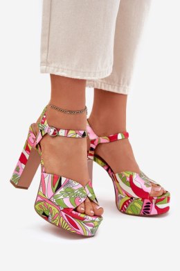 Sandały Model Slaria L2837 Pink/Green - Step in style Step in style