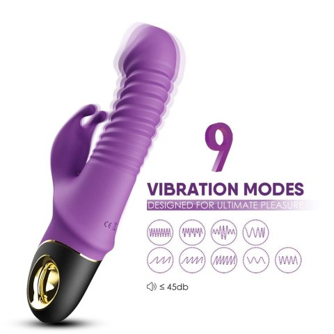 Wibrator króliczek pulsacyjny rotacja 9 tryb 19 cm Wibrator króliczek pulsacyjny rotacja 9 tryb 19 cm