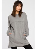 B059 Tunika oversize z przeszyciami B059 Tunika oversize z przeszyciami