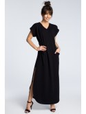 B065 Sukienka maxi z rozcięciami po bokach B065 Sukienka maxi z rozcięciami po bokach