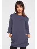 B015 Gładka elegancka tunika