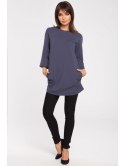 B015 Gładka elegancka tunika