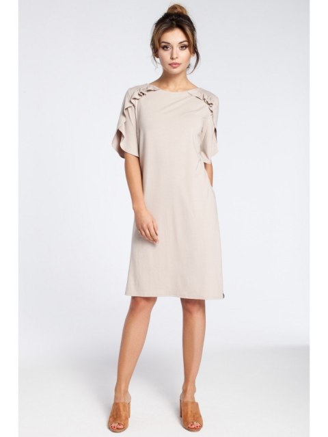B035 Elegancka sukienka midi z falbankami B035 Elegancka sukienka midi z falbankami