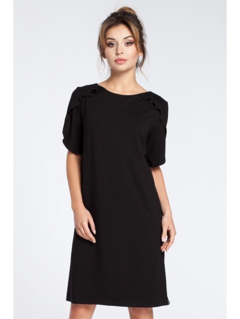 B035 Elegancka sukienka midi z falbankami B035 Elegancka sukienka midi z falbankami