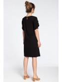 B035 Elegancka sukienka midi z falbankami B035 Elegancka sukienka midi z falbankami