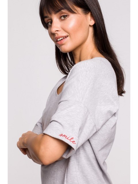 B147 T-shirt oversize z okrągłym dekoltem B147 T-shirt oversize z okrągłym dekoltem