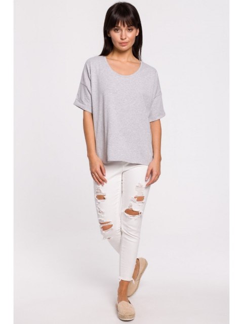 B147 T-shirt oversize z okrągłym dekoltem B147 T-shirt oversize z okrągłym dekoltem