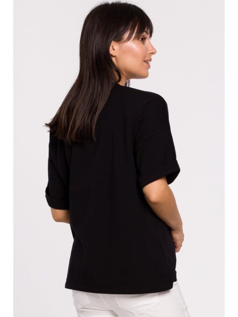 B147 T-shirt oversize z okrągłym dekoltem B147 T-shirt oversize z okrągłym dekoltem