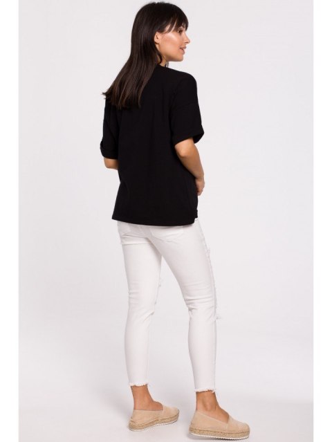 B147 T-shirt oversize z okrągłym dekoltem B147 T-shirt oversize z okrągłym dekoltem