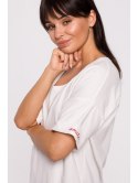 B147 T-shirt oversize z okrągłym dekoltem