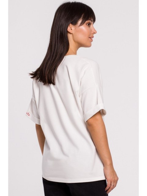 B147 T-shirt oversize z okrągłym dekoltem B147 T-shirt oversize z okrągłym dekoltem