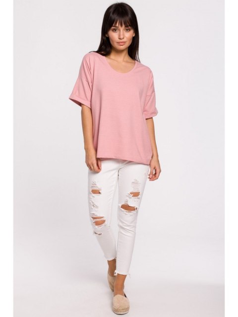 B147 T-shirt oversize z okrągłym dekoltem B147 T-shirt oversize z okrągłym dekoltem