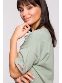 B147 T-shirt oversize z okrągłym dekoltem