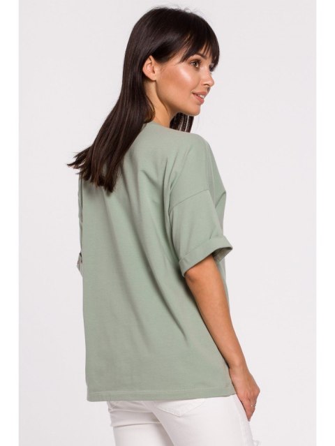 B147 T-shirt oversize z okrągłym dekoltem B147 T-shirt oversize z okrągłym dekoltem
