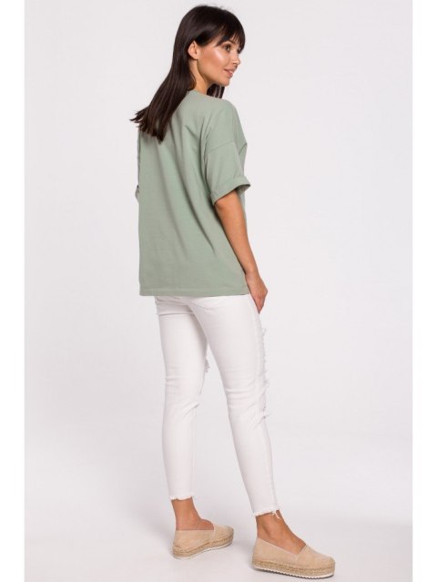 B147 T-shirt oversize z okrągłym dekoltem B147 T-shirt oversize z okrągłym dekoltem