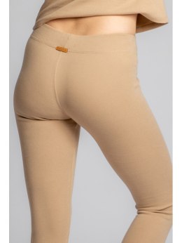 LA035 Bawełniane legginsy z dzianiny prążkowanej