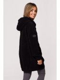 B203 Bluza tunika z kołnierzem i kapturem B203 Bluza tunika z kołnierzem i kapturem