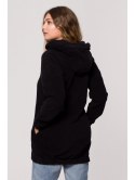 B203 Bluza tunika z kołnierzem i kapturem B203 Bluza tunika z kołnierzem i kapturem
