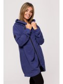 B203 Bluza tunika z kołnierzem i kapturem B203 Bluza tunika z kołnierzem i kapturem