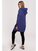 B203 Bluza tunika z kołnierzem i kapturem B203 Bluza tunika z kołnierzem i kapturem