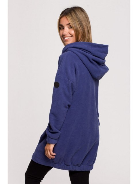 B203 Bluza tunika z kołnierzem i kapturem B203 Bluza tunika z kołnierzem i kapturem