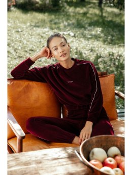 LA084 Welurowa bluza z wypustką