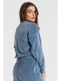 LA084 Welurowa bluza z wypustką LA084 Welurowa bluza z wypustką