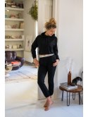 LA102 Spodnie typu joggers z gumą logowaną