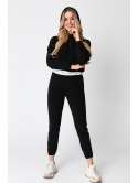 LA102 Spodnie typu joggers z gumą logowaną