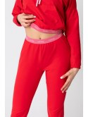 LA102 Spodnie typu joggers z gumą logowaną