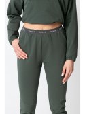 LA102 Spodnie typu joggers z gumą logowaną