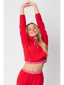 LA103 Krótka bluza z gumą logowaną