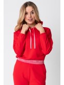 LA103 Krótka bluza z gumą logowaną