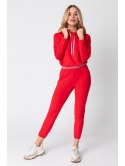 LA103 Krótka bluza z gumą logowaną