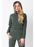 LA103 Krótka bluza z gumą logowaną