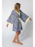 LA107 Kimono z kolorowym nadrukiem LA107 Kimono z kolorowym nadrukiem