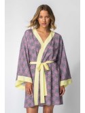 LA107 Kimono z kolorowym nadrukiem LA107 Kimono z kolorowym nadrukiem