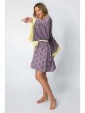 LA107 Kimono z kolorowym nadrukiem LA107 Kimono z kolorowym nadrukiem