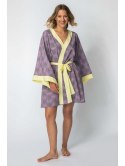 LA107 Kimono z kolorowym nadrukiem LA107 Kimono z kolorowym nadrukiem