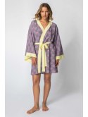LA107 Kimono z kolorowym nadrukiem LA107 Kimono z kolorowym nadrukiem