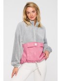 LA114 Pluszowa bluza z kieszenią na rzep LA114 Pluszowa bluza z kieszenią na rzep