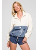 LA114 Pluszowa bluza z kieszenią na rzep LA114 Pluszowa bluza z kieszenią na rzep