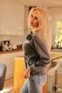 Bluza Damska Model Similan Grey - Mirale Mirale Bluza Damska Model Similan Grey - Mirale Mirale