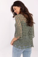 Bluzka Model MI-BZ-9007.77 Khaki - Italy Moda Italy Moda Bluzka Model MI-BZ-9007.77 Khaki - Italy Moda Italy Moda