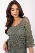 Bluzka Model MI-BZ-9007.77 Khaki - Italy Moda Italy Moda Bluzka Model MI-BZ-9007.77 Khaki - Italy Moda Italy Moda