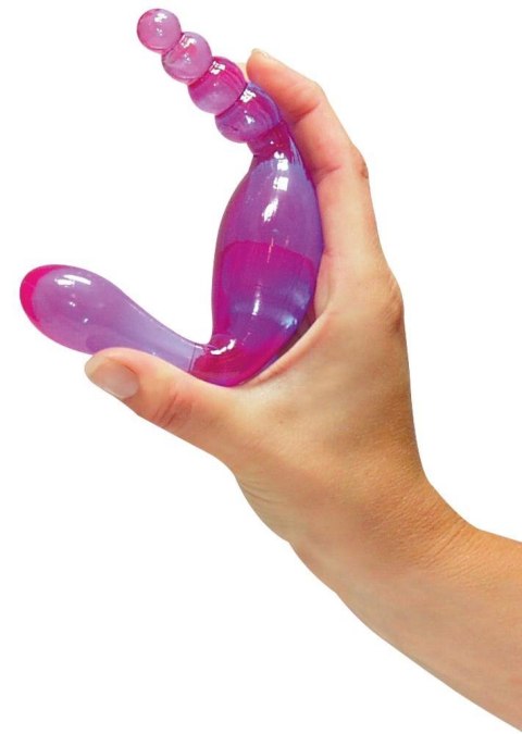 Sonda dwustronna waginalna analna dildo kulki 20cm Sonda dwustronna waginalna analna dildo kulki 20cm
