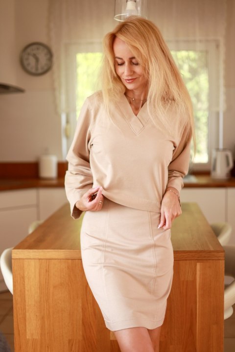 Sukienka Komplet Model Dallas Beige - Mirale Mirale Sukienka Komplet Model Dallas Beige - Mirale Mirale