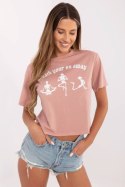 T-shirt Damski Model 157-TS-0086.60P Dark Pink - Rue Paris Rue Paris T-shirt Damski Model 157-TS-0086.60P Dark Pink - Rue Paris Rue Paris